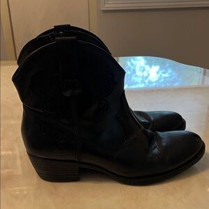 Black Leather Ankle Boots - BORN